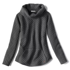 Orvis quilted cowlneck sweatshirt sweater